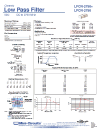 Datasheet LFCN-2750+ manufacturer Mini-Circuits
